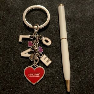 Coach LOVE Keychain and Pen